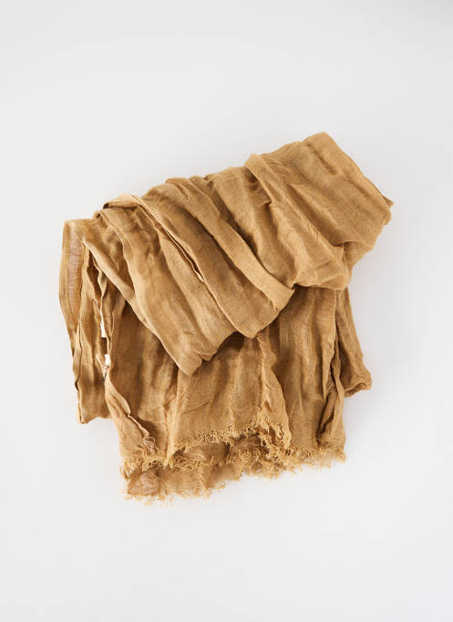 Foulard tissage popeline marron NKUKU femme