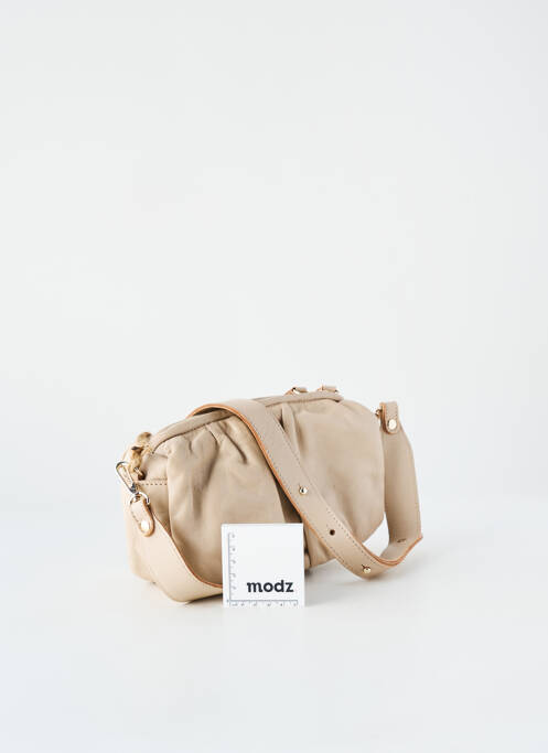 Sac fermeture zippée beige CRAIE femme