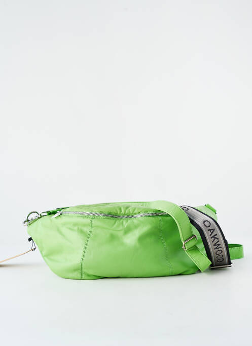 Sac fermeture zippée banane vert OAKWOOD femme