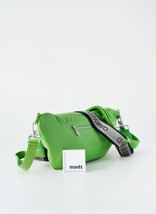 Sac fermeture zippée banane vert OAKWOOD femme