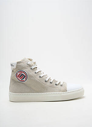 Baskets bout rond talon plat jusqu'à 3cm beige ICECOOL femme