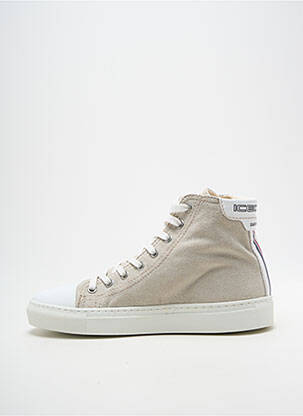 Baskets bout rond talon plat jusqu'à 3cm beige ICECOOL femme