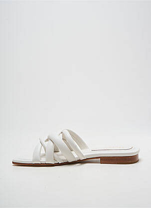 Mules/sabots semelle extérieure cuir talon plat jusqu'à 3cm blanc MI/MAI femme