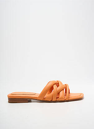 Mules/sabots semelle extérieure cuir talon plat jusqu'à 3cm orange MI/MAI femme