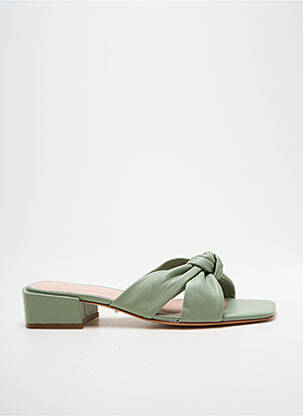 Mules/sabots semelle extérieure cuir talon plat jusqu'à 3cm vert MI/MAI femme