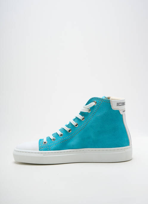 Baskets bout rond talon plat jusqu'à 3cm bleu ICECOOL femme