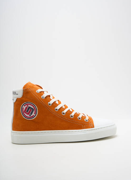 Baskets bout rond talon plat jusqu'à 3cm orange ICECOOL femme
