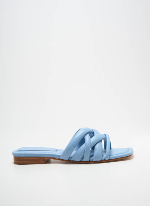 Mules/sabots semelle extérieure cuir talon plat jusqu'à 3cm bleu MI/MAI femme