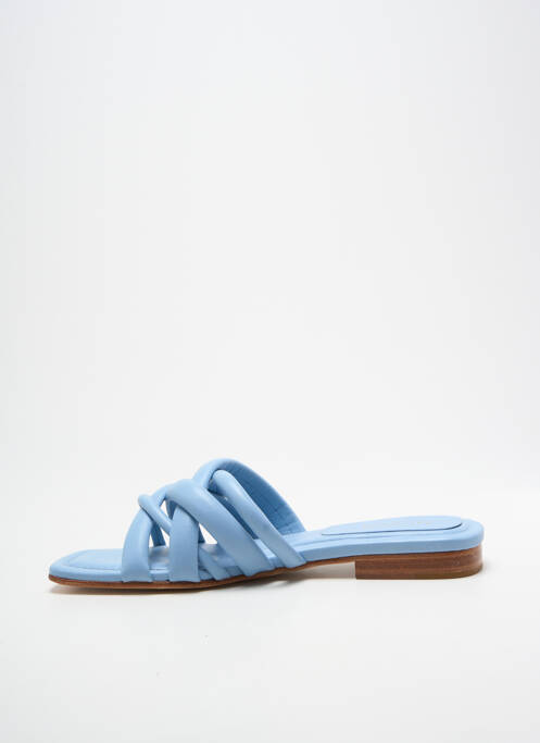 Mules/sabots semelle extérieure cuir talon plat jusqu'à 3cm bleu MI/MAI femme