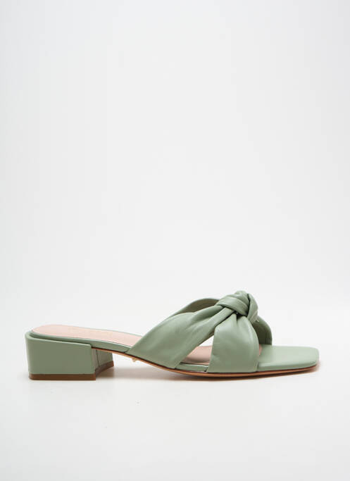 Mules/sabots semelle extérieure cuir talon plat jusqu'à 3cm vert MI/MAI femme