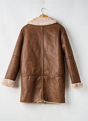 Manteau long coupe droite sans capuche marron TRF femme