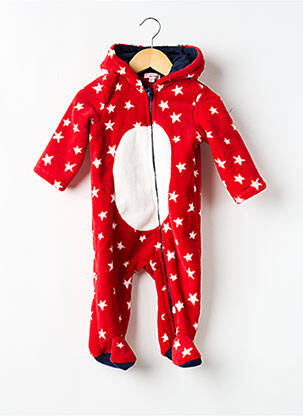 Combi-pantalon imprimé fantaisie manches longues rouge DU PAREIL AU MÊME enfant