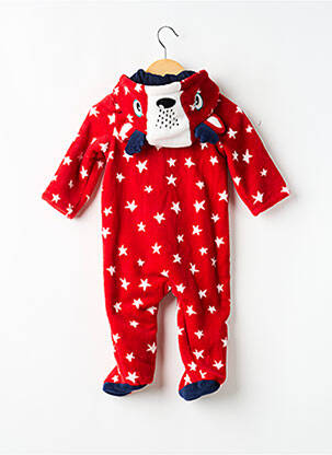 Combi-pantalon imprimé fantaisie manches longues rouge DU PAREIL AU MÊME enfant