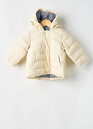 Doudoune resserrée sur le bas a capuche beige PETIT BATEAU enfant