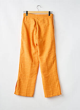 Pantalon droit taille à pinces taille normale orange H&M femme