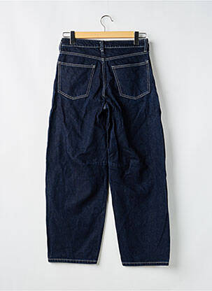 Jeans coupe droite taille haute taille haute bleu H&M femme