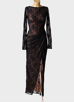 Robe longue manches longues manches longues noir HOUSE OF CB LONDON femme