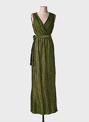 Robe longue sans manche sans manche vert SANS MARQUE femme