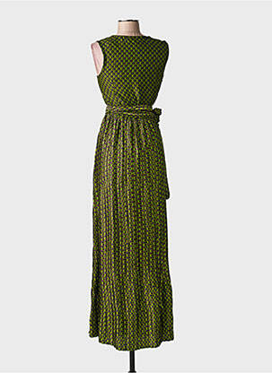 Robe longue sans manche sans manche vert SANS MARQUE femme