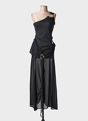 Robe longue sans manche sans manche noir INNOVARE DENIM femme