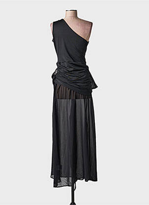 Robe longue sans manche sans manche noir INNOVARE DENIM femme