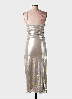 Robe longue doublure fines bretelles argent H&M femme