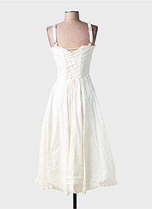 Robe mi-longue doublure fines bretelles beige HOUSE OF CB LONDON femme