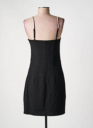 Robe courte coupe cintrée fines bretelles noir H&M femme