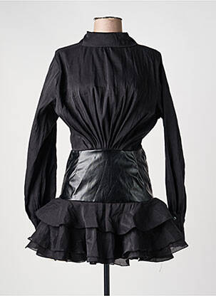 Robe courte manches longues manches longues noir MEW MEWS femme
