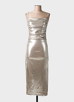 Robe longue doublure fines bretelles argent H&M femme