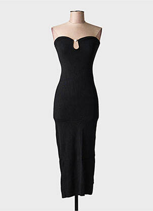 Robe mi-longue sans manche sans manche noir H&M femme