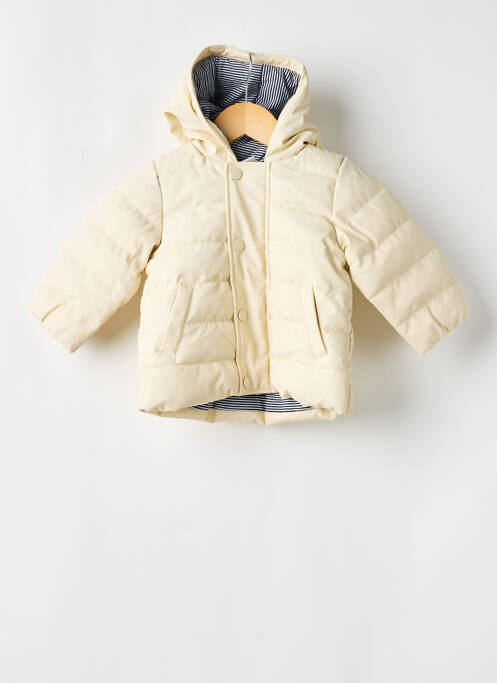 Doudoune resserrée sur le bas a capuche beige PETIT BATEAU enfant