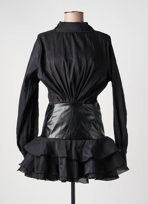 Robe courte manches longues manches longues noir MEW MEWS femme