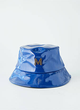 Chapeau bord-côtes bleu LOLA CASADEMUNT femme