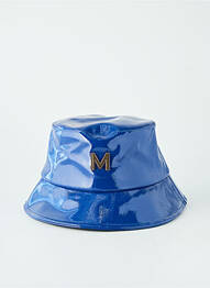 Chapeau bord-côtes bleu LOLA CASADEMUNT femme