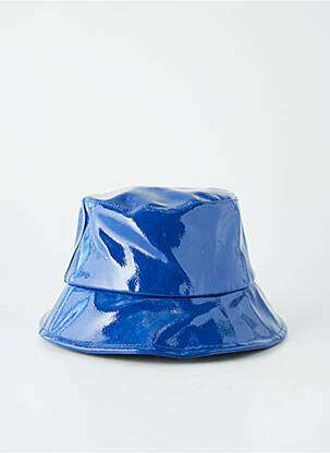 Chapeau bord-côtes bleu LOLA CASADEMUNT femme