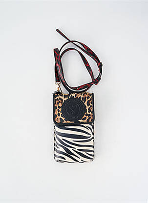 Sac cuir lisse forme rectangulaire noir LOLA CASADEMUNT femme