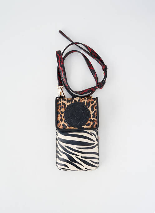 Sac cuir lisse forme rectangulaire noir LOLA CASADEMUNT femme