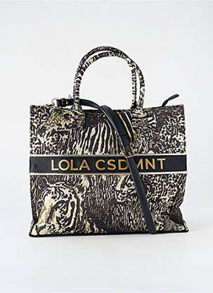 Sac multipoches forme rectangulaire noir LOLA CASADEMUNT femme
