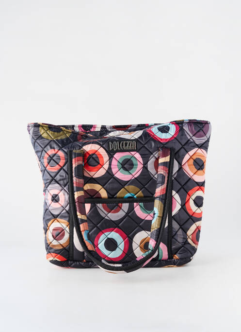 Sac multipoches forme carré noir DOLCEZZA femme