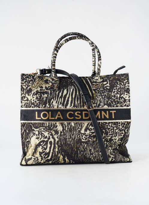 Sac multipoches forme rectangulaire noir LOLA CASADEMUNT femme