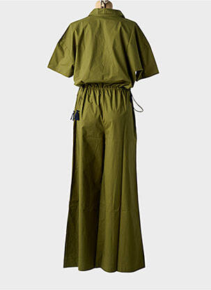 Combi-pantalon fermeture boutonnée sur le devant manches courtes vert MARE DI LATTE femme