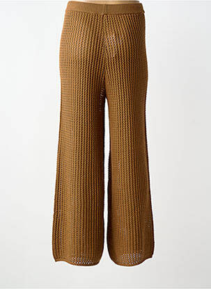 Pantalon flare taille élastique marron PORTOFINO femme