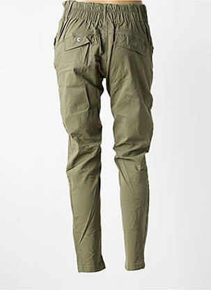 Pantalon slim taille élastique vert NÜ femme