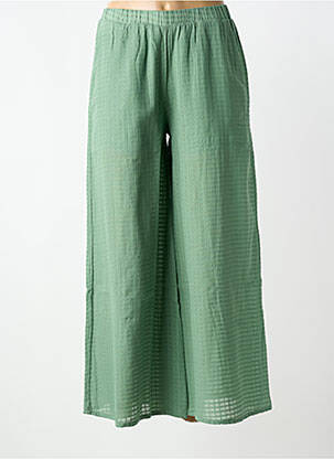 Pantalon large taille normale taille normale vert DROLATIC femme