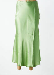 Jupe longue fermeture zip latéral vert SANFASON femme