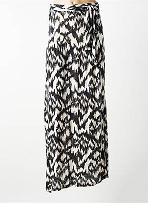 Jupe longue imprimé fantaisie noir MR MOOD femme