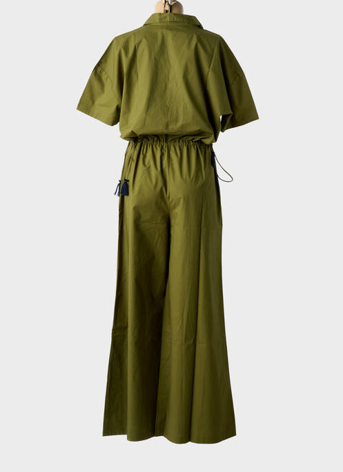 Combi-pantalon fermeture boutonnée sur le devant manches courtes vert MARE DI LATTE femme