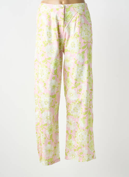 Pantalon droit fermeture zippée sous rabat boutonné vert BRIGITTE BARDOT femme