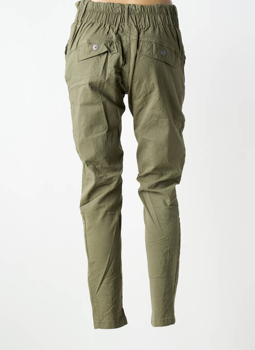 Pantalon slim taille élastique vert NÜ femme